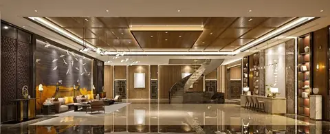 Hotel reception lobby